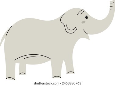 Elephant Hand Drawn Vector Illustration