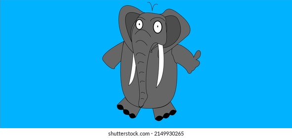 ilustración vectorial divertida de elefante