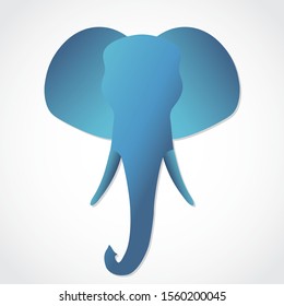 elephant head 3d logo design
