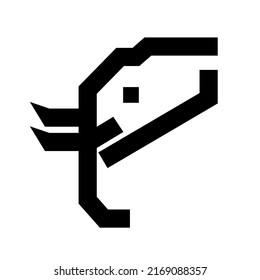 elephant head abstract logo icon vector illustration 