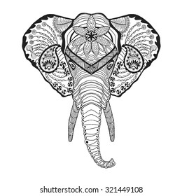 500 Elephant zentangle coloring page Images, Stock Photos & Vectors ...