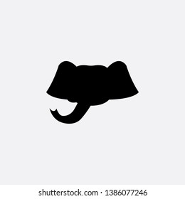 elephant head animal icon sign signifier vector