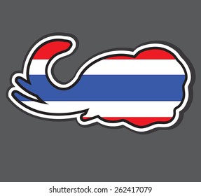 elephant head blue, white,red