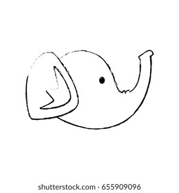 elephant head cartoon