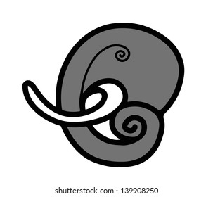 Elephant head emblem