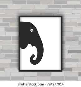 elephant head in the frame  