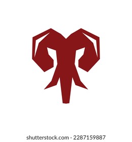 Elephant head geometric modern logo