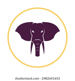 Elefantenkopf Icon Art Design Trendy Abstrakte Vektorgrafik Bunte Illustration Hintergrund