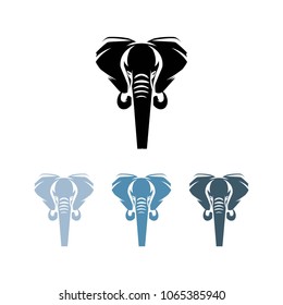 Elephant Head Illustration Logo