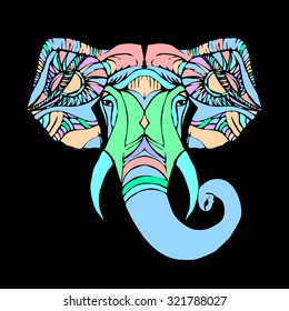 Elephant Head Indian God Hindu Deity Stock Vector (Royalty Free