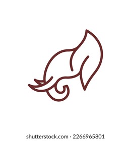 Elephant head line illustration creative logo
