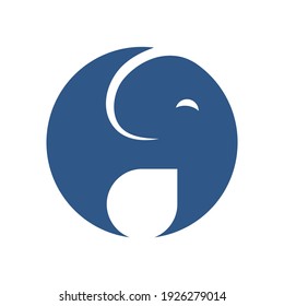 elephant head logo design eps