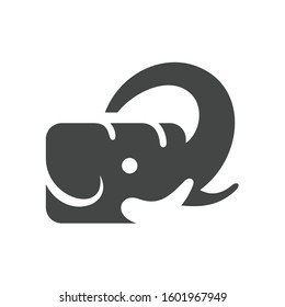 Elephant Head Logo Design Template