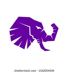 Elephant Head Logo Design Vector Illustration Template isolated