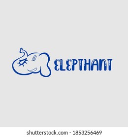 Elephant head logo design vector