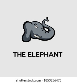 Elephant head logo design vector