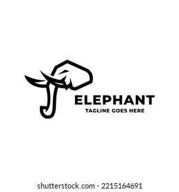 Elephant Head Logo Design Vector Illustration