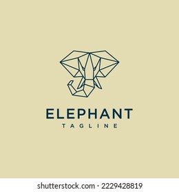 Elephant head logo icon design template