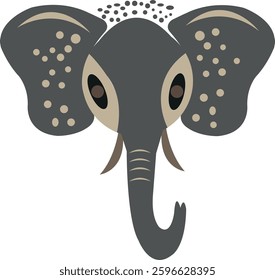 Elephant head logo icon vector .