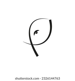 Elephant head logo. Simple minimal design.