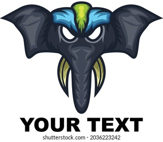 elephant head logo vector for comercial use 