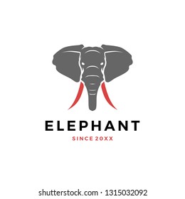 elephant head logo vector icon illustration