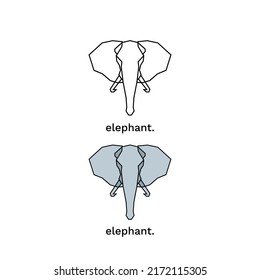 Elephant head logo vector icon illustration