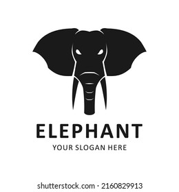 elephant head logo vector template