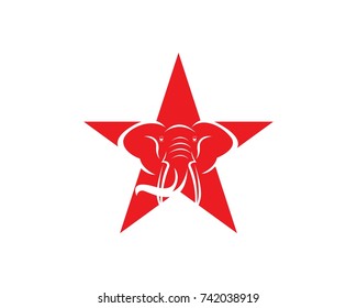 Elephant head Logos vector