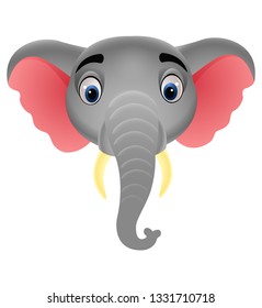 Elephant head mascot logo