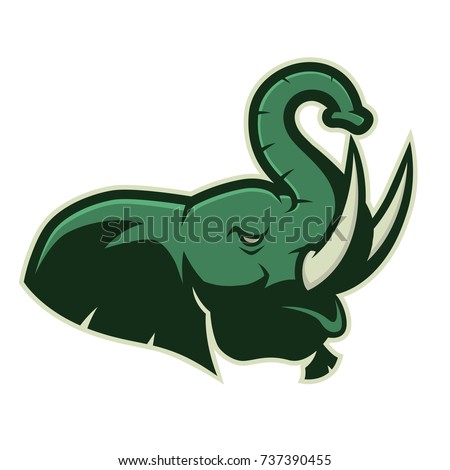Elephant head mascot logo