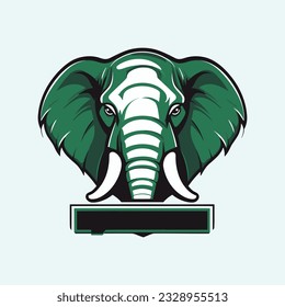 Elephant head mascot logo design vector with copy space