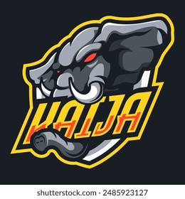 Elephant head mascot sport logo