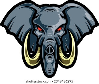Elephant Head mascot urban vector