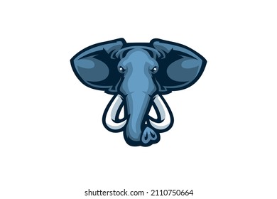dibujo vectorial de la mascota de la cabeza del elefante