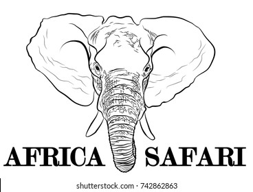 elephant head safari logotype