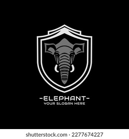 Elephant head Sign Logo Design