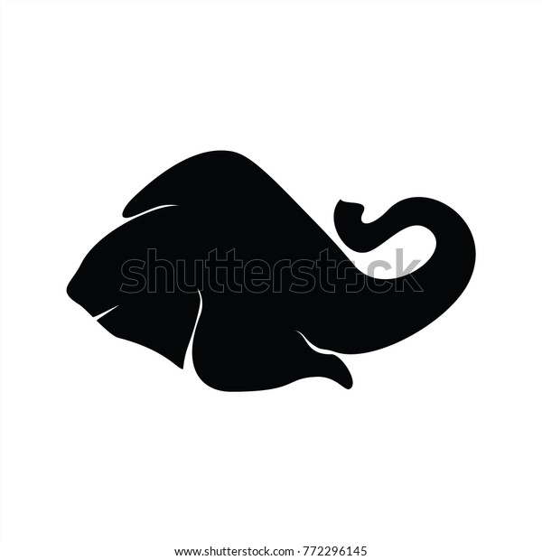 elephant head silhouette vector stock vector royalty free 772296145 https www shutterstock com image vector elephant head silhouette vector 772296145