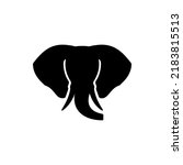 Elephant Head Silhouette Vector Logo For The Best Elephant Head Icon Illustration. Best choice for elephant head icon design. Both for digital and print designs.