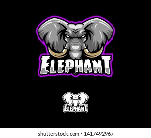 Elephant head vector, elephant esport logo team, Elephant emblem logo