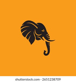 Elephant head vector icon for commercial use 