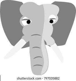 Elephant head vector illustration