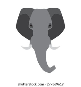 elephant head vector illustration. symbol of strength.