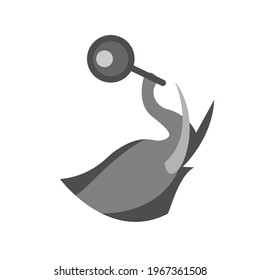 elephant head vector illustration with trunk carrying a magnifying glass, great for logos and animal spy icons, animal protection, animal care