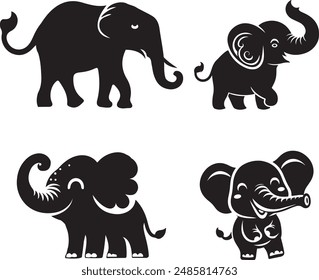 Elephant head vector and illustrator