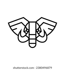 Elephant Head Vector Logo Design Template