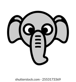 Elephant Head Vector Logo Design Template