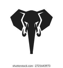Elefant Kopf Vektor Logo Design. Kreatives lineares Tier-Gold-Logo