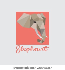 logotipo vectorial de cabeza elefante con color pastel, uso adecuado para el diseño de camisetas, diseño de elementos, símbolo para describir animales salvajes