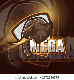 elephant head vector mascot logo design vector with modern illustration concept style for emblem and tshirt printing. elephant illustration for sport and team.